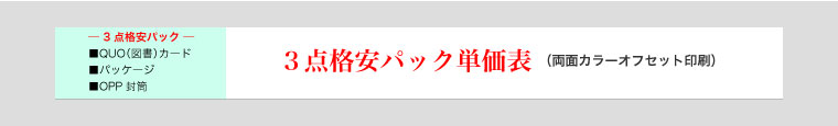 3点格安パック